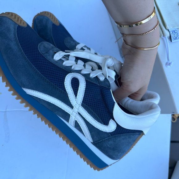 Loewe Blue and White Men's Sneakers - Picture 9 of 13